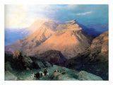 Mountain Village Gunib in Daghestan. View from the East. artwork preview