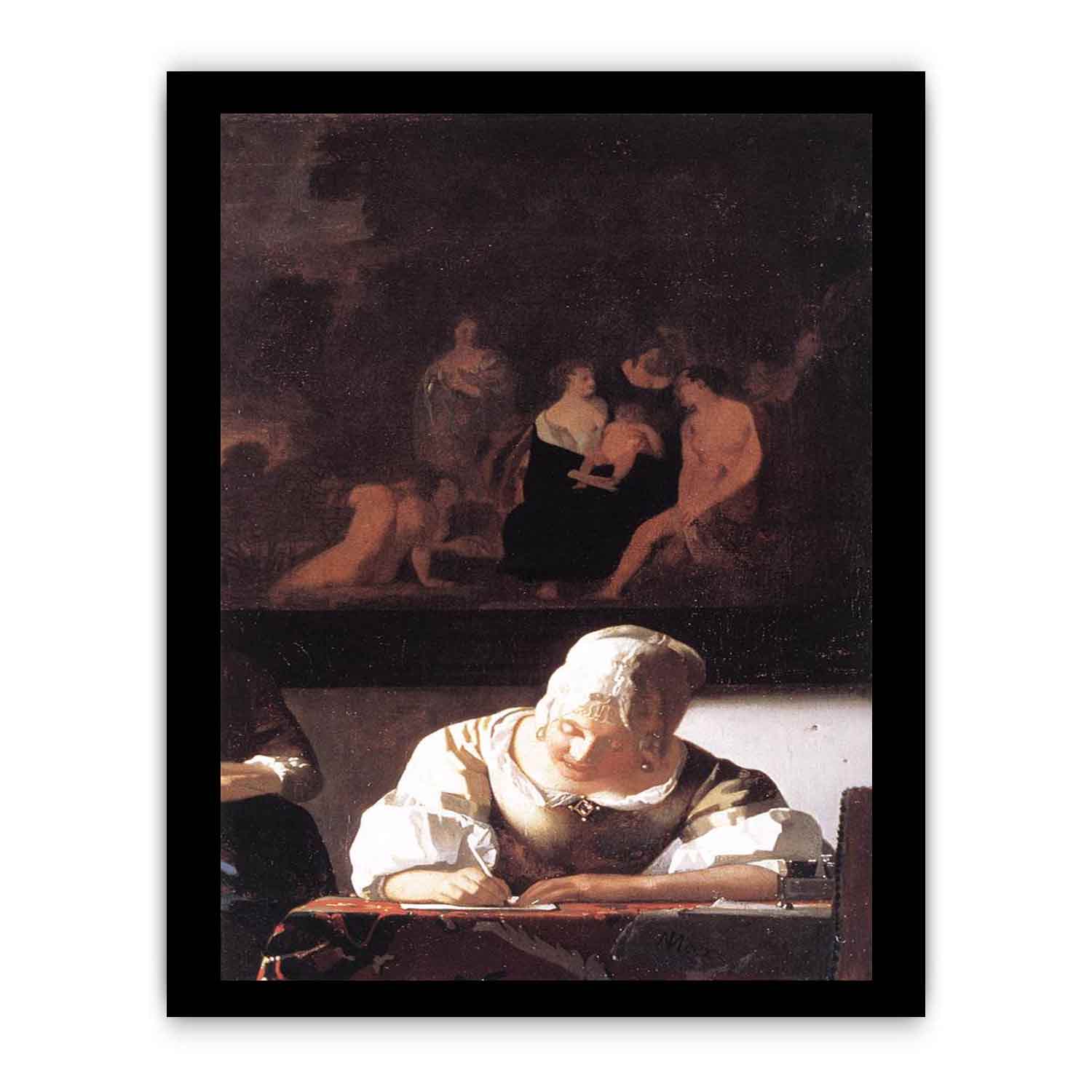 Lady Writing a Letter with Her Maid (detail)