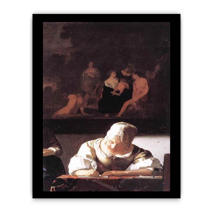 Lady Writing a Letter with Her Maid (detail)