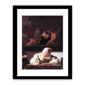 Lady Writing a Letter with Her Maid (detail)