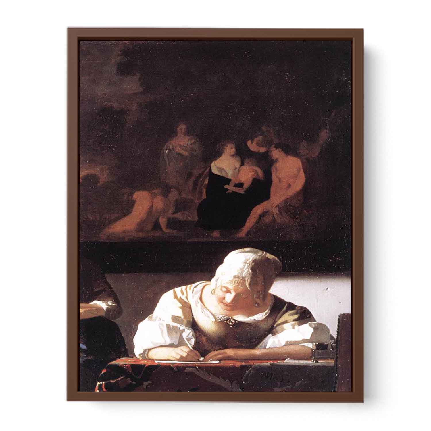 Lady Writing a Letter with Her Maid (detail)
