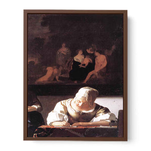 Lady Writing a Letter with Her Maid (detail)