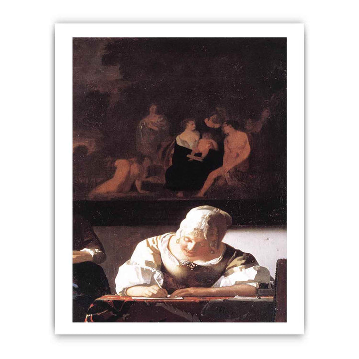 Lady Writing a Letter with Her Maid (detail)
