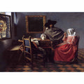 A Lady Drinking and a Gentleman