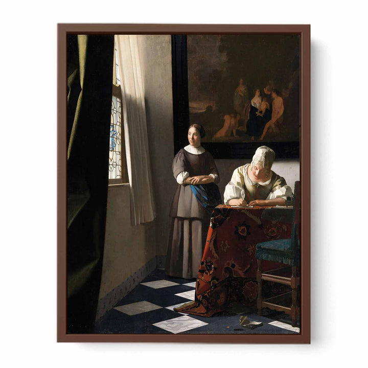 Woman Writing a Letter, with her Maid