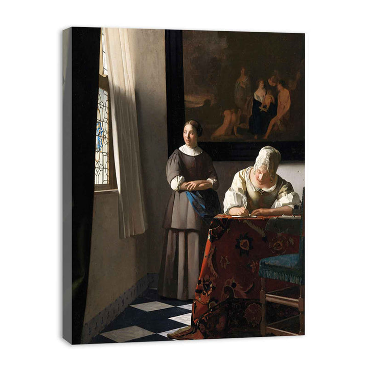 Woman Writing a Letter, with her Maid