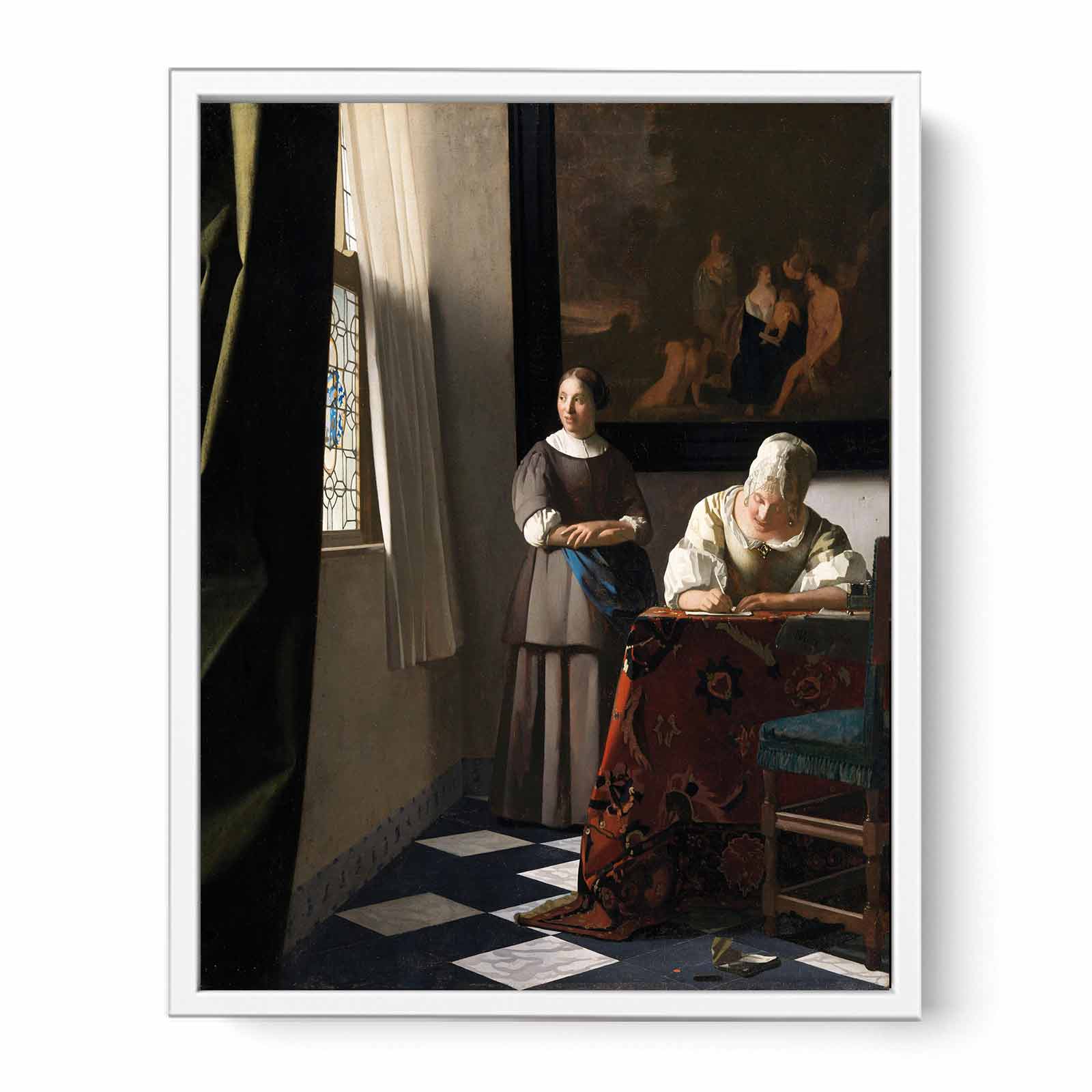 Woman Writing a Letter, with her Maid