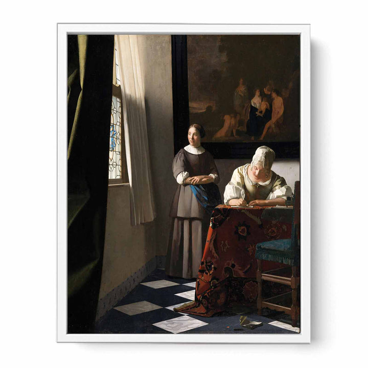 Woman Writing a Letter, with her Maid
