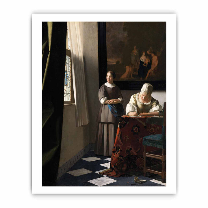 Woman Writing a Letter, with her Maid