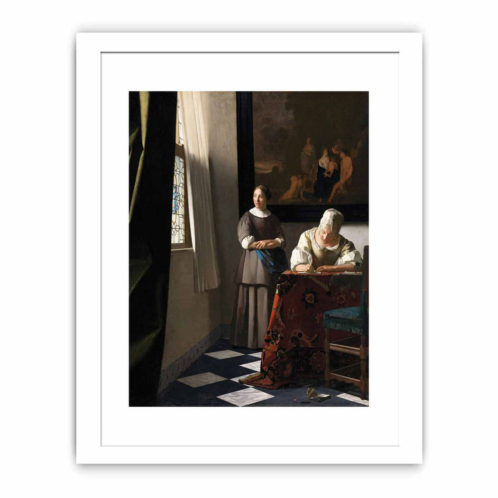 Woman Writing a Letter, with her Maid