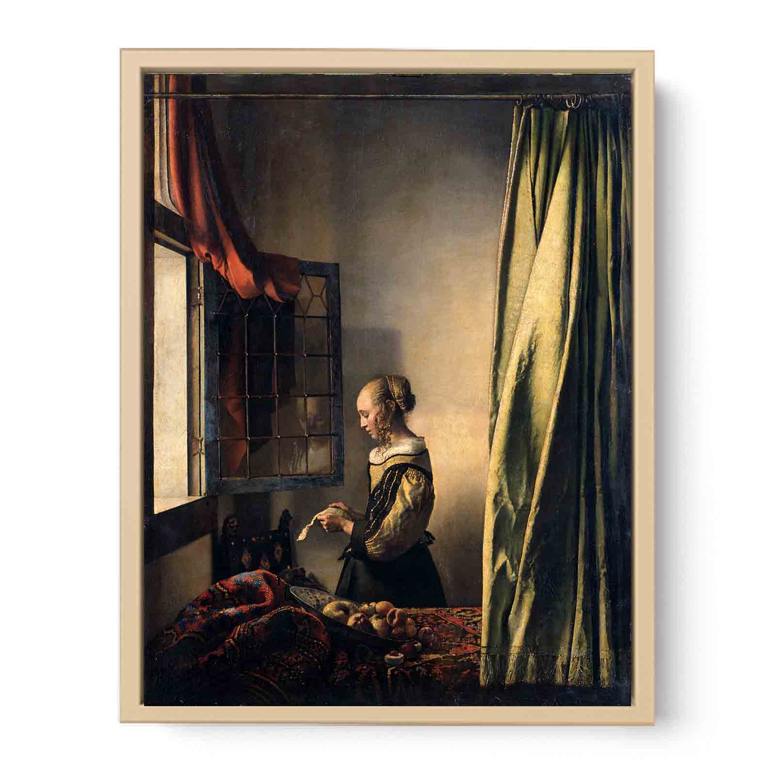 Girl Reading a Letter by an Open Window