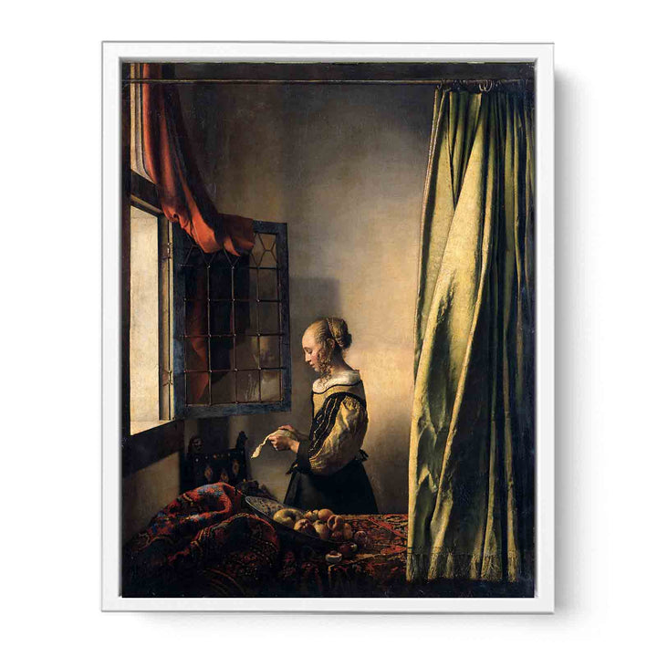 Girl Reading a Letter by an Open Window
