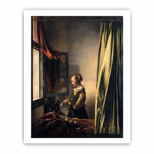 Girl Reading a Letter by an Open Window