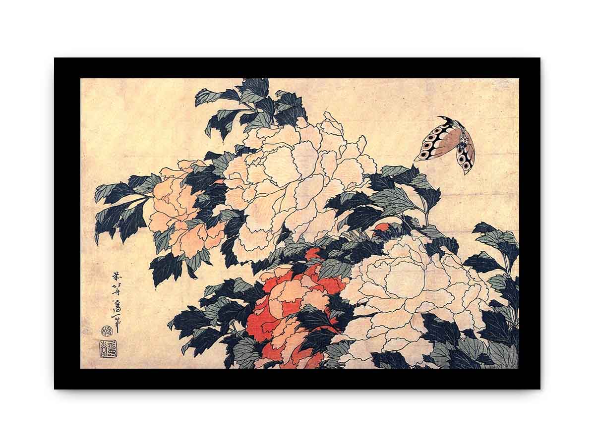 Poenies and butterfly