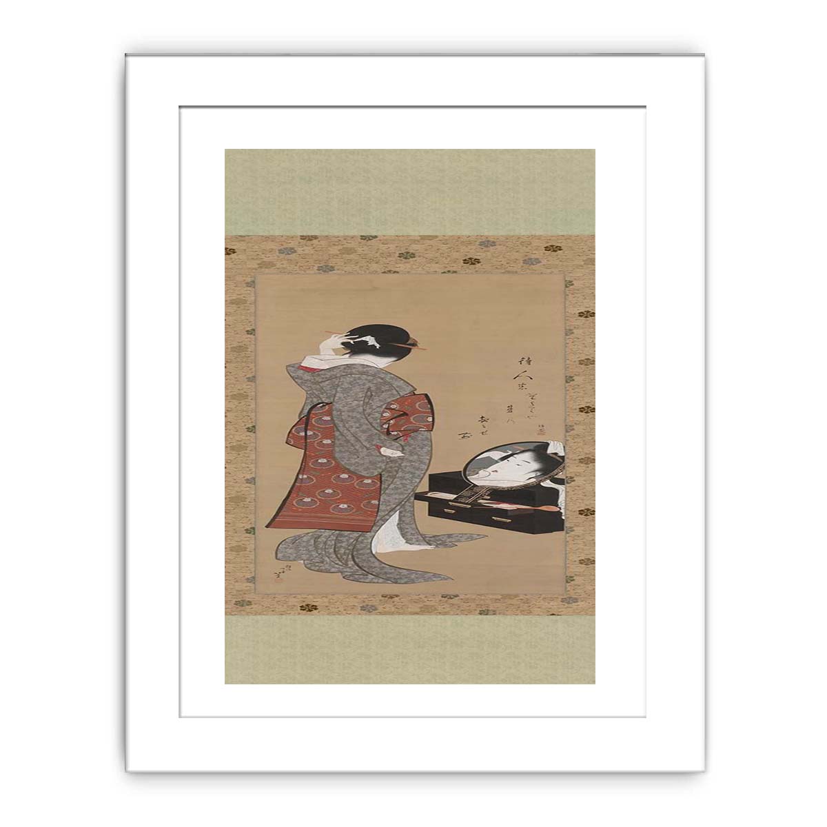 Woman Looking at Herself in a Mirror