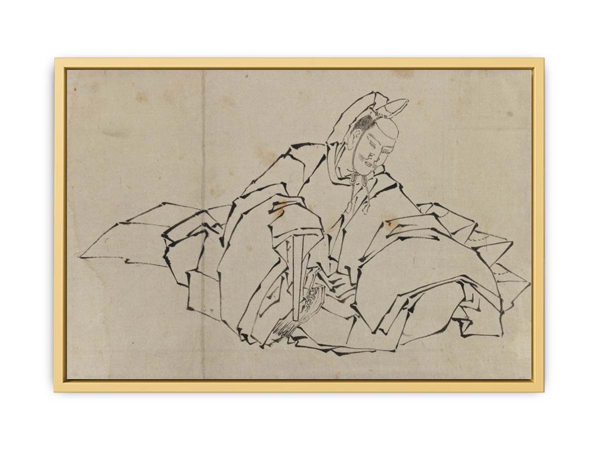 Drawing of Seated Nobleman in Full Costume
