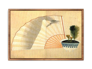Porcelain pot with open fan