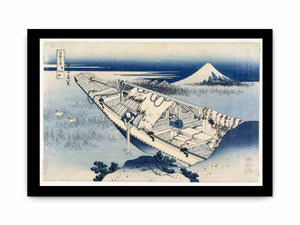 View of Fuji from a Boat at Ushibori