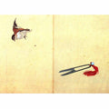 Pair of sissors and sparrow