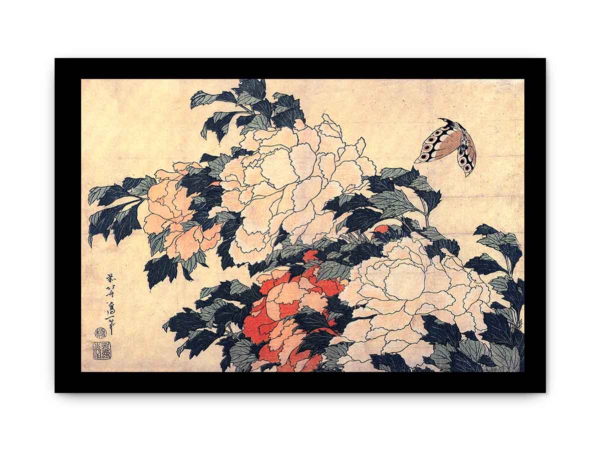Peonies and Butterfly