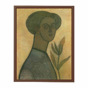 Self-portrait with lilies