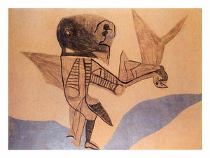 Winged Creature on Silvery Ground