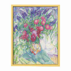 Still life with peonies anemones and lupins