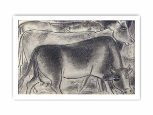 Cows chalk drawing