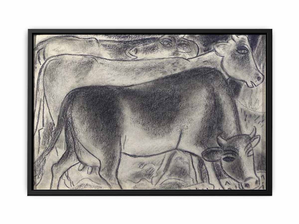 Cows chalk drawing