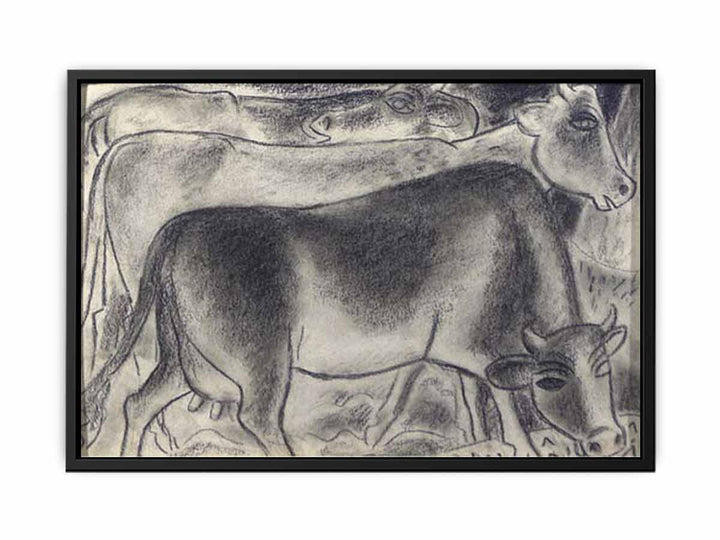 Cows chalk drawing