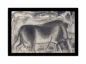 Cows chalk drawing