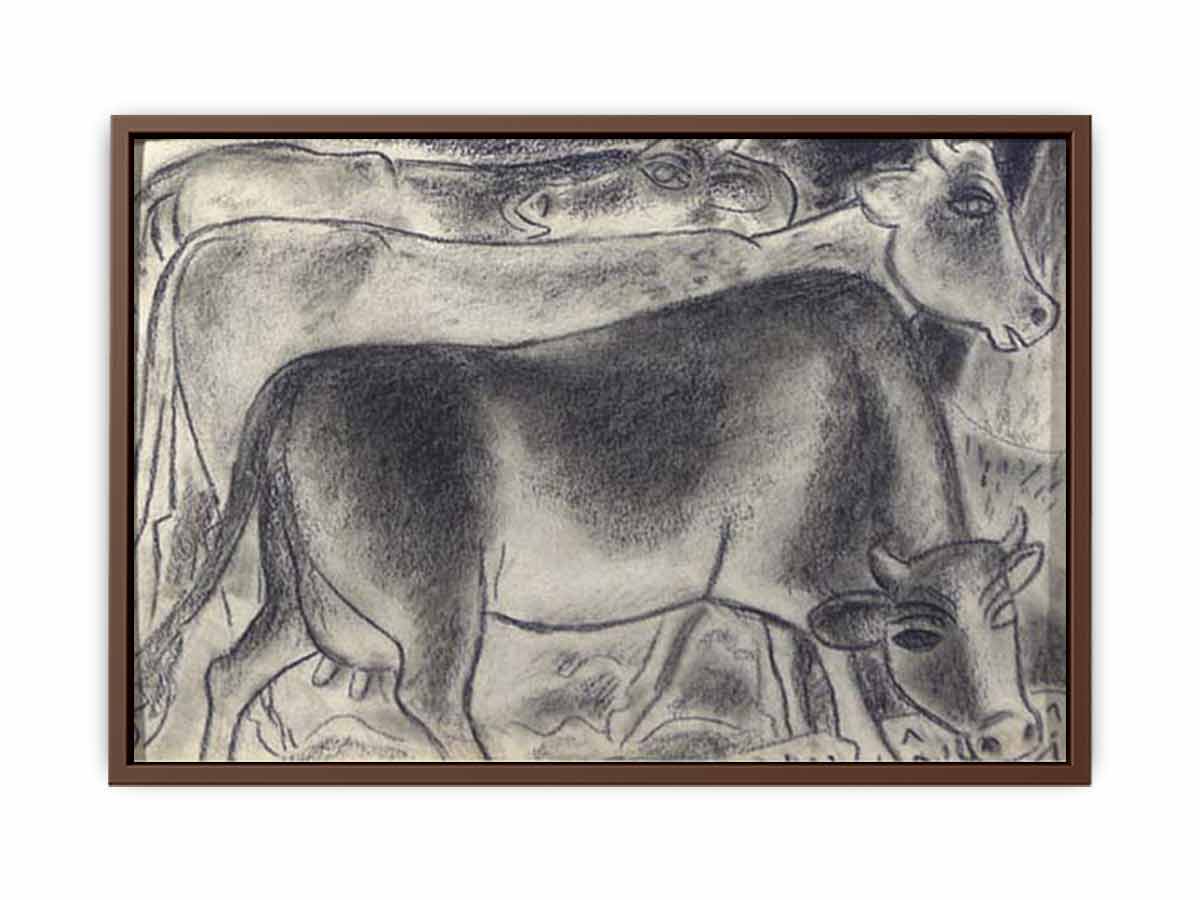 Cows chalk drawing
