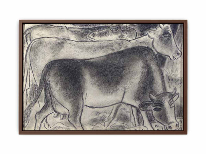 Cows chalk drawing