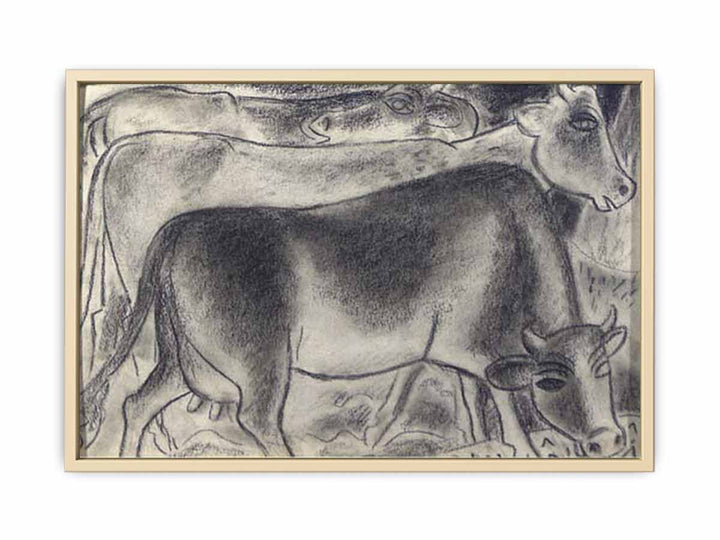 Cows chalk drawing