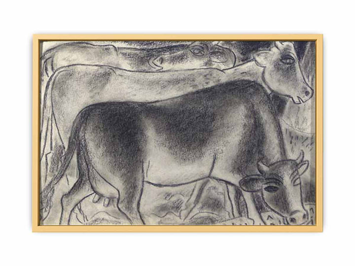 Cows chalk drawing