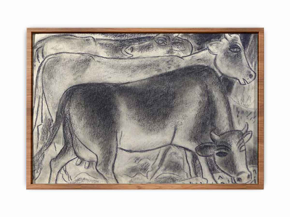 Cows chalk drawing