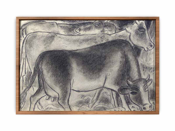 Cows chalk drawing