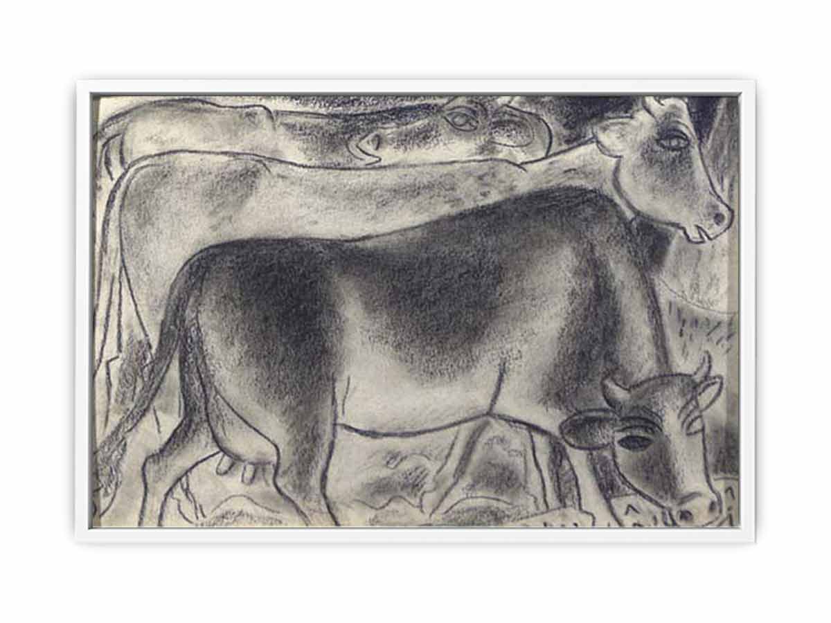 Cows chalk drawing
