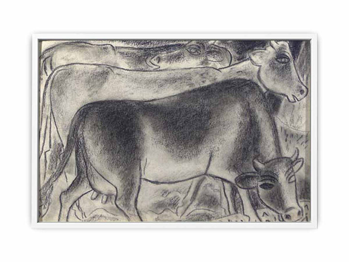 Cows chalk drawing