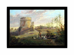 The Tomb of Cecilia Metella on the Via Appia, Rome by Edward Lear