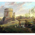 The Tomb of Cecilia Metella on the Via Appia, Rome by Edward Lear