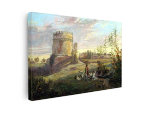 The Tomb of Cecilia Metella on the Via Appia, Rome by Edward Lear