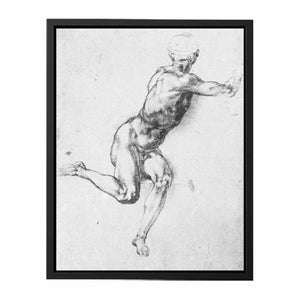 A Man: Study for a figure in Battle of Cascina cartoon By Michelangelo Buonarroti