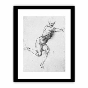 A Man: Study for a figure in Battle of Cascina cartoon By Michelangelo Buonarroti