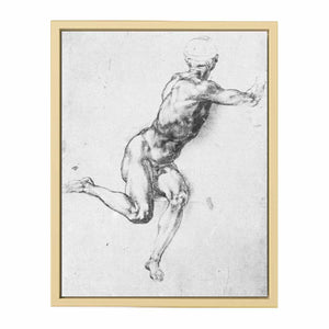 A Man: Study for a figure in Battle of Cascina cartoon By Michelangelo Buonarroti