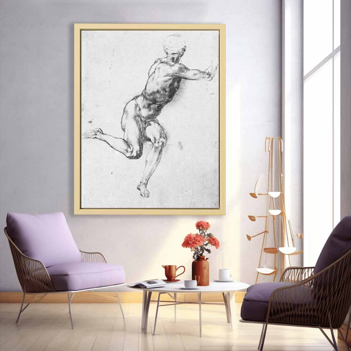 Battle Of Cascina Study For A Figure