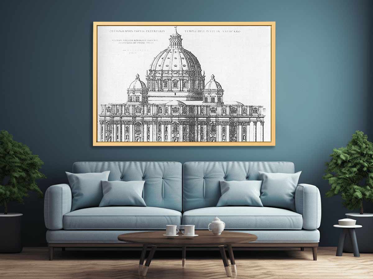 Project for St Peter's in Rome By Michelangelo Buonarroti