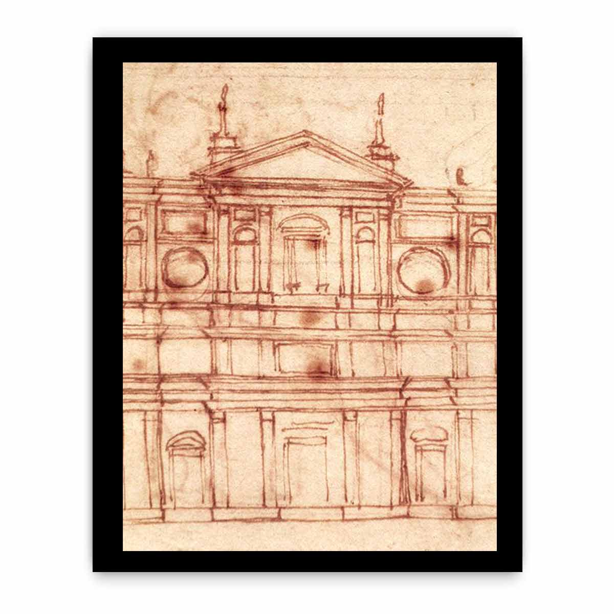 Project for the façade of San Lorenzo, Florence By Michelangelo Buonarroti