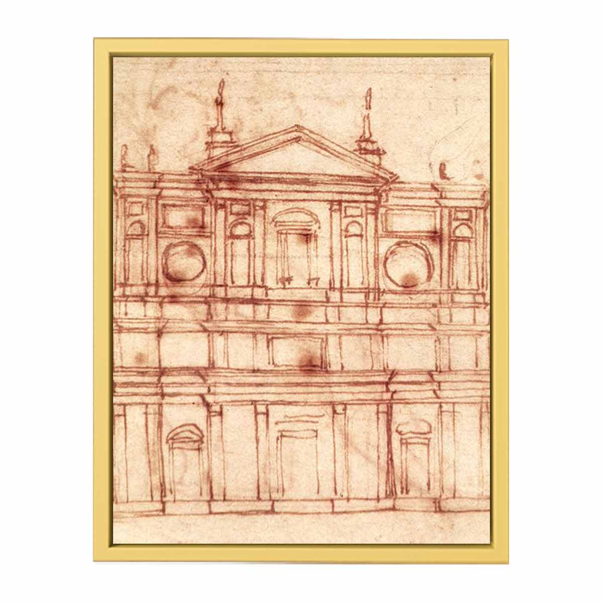 Project for the façade of San Lorenzo, Florence By Michelangelo Buonarroti
