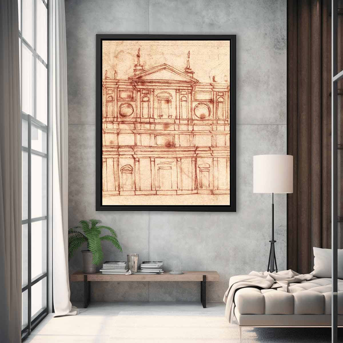 Project for the façade of San Lorenzo, Florence By Michelangelo Buonarroti